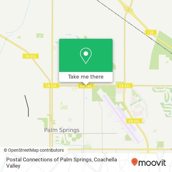 Postal Connections of Palm Springs map