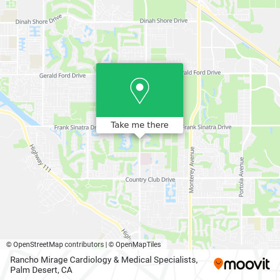 Rancho Mirage Cardiology & Medical Specialists map