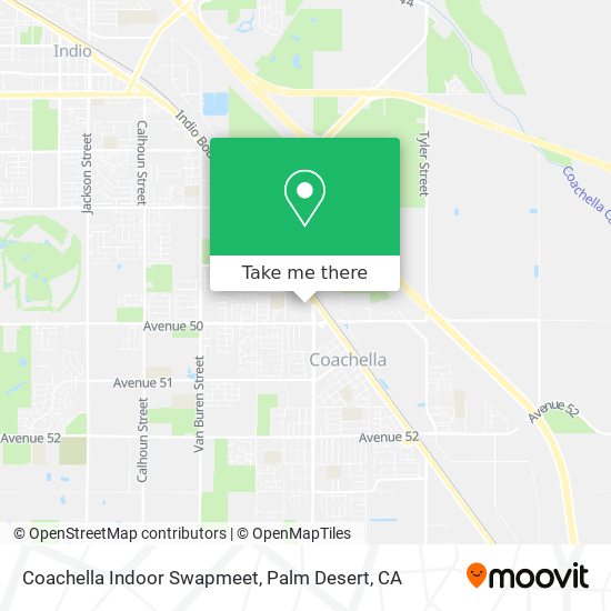 Mapa de Coachella Indoor Swapmeet