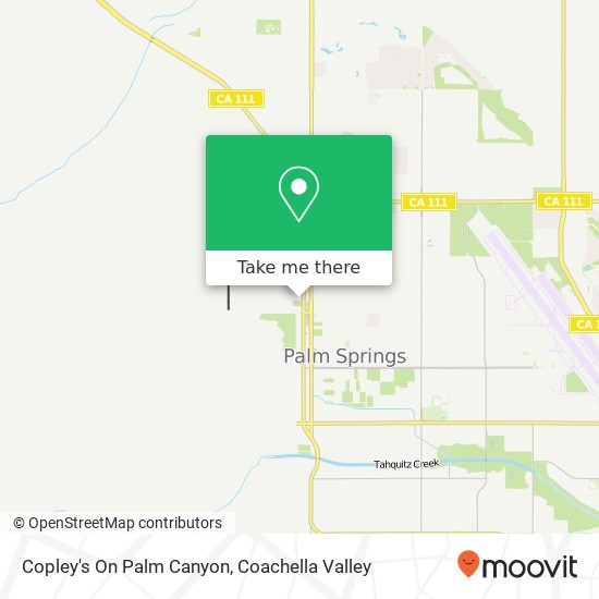 Copley's On Palm Canyon map