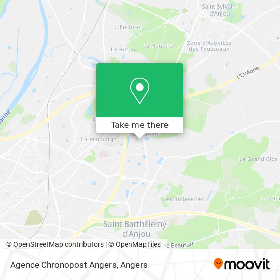 Agence Chronopost Angers map