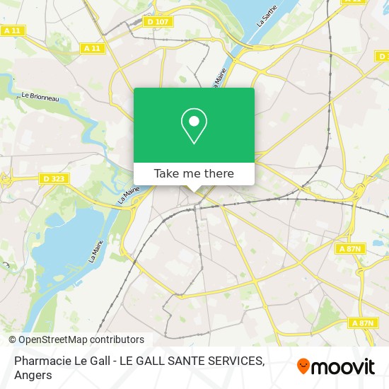 How To Get To Pharmacie Le Gall Le Gall Sante Services In Angers By Bus Light Rail Or Train