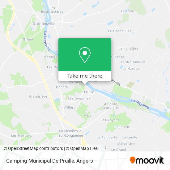 Camping Municipal De Pruillé map