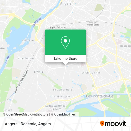 Angers - Roseraie map