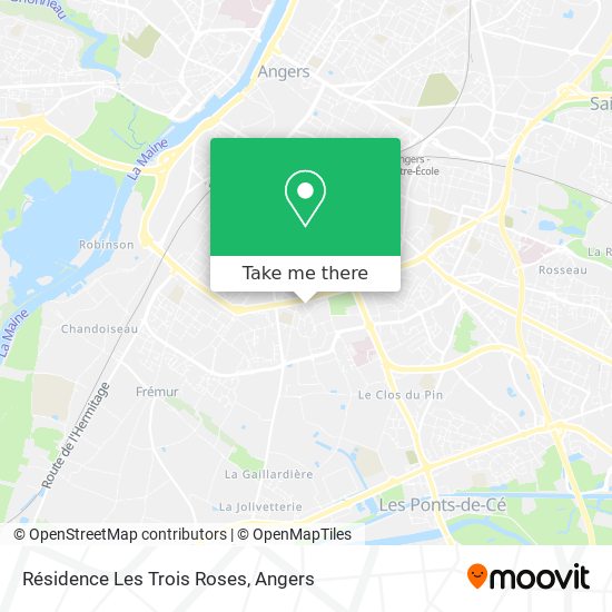 Résidence Les Trois Roses map