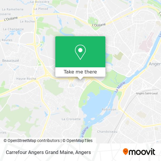 Carrefour Angers Grand Maine map
