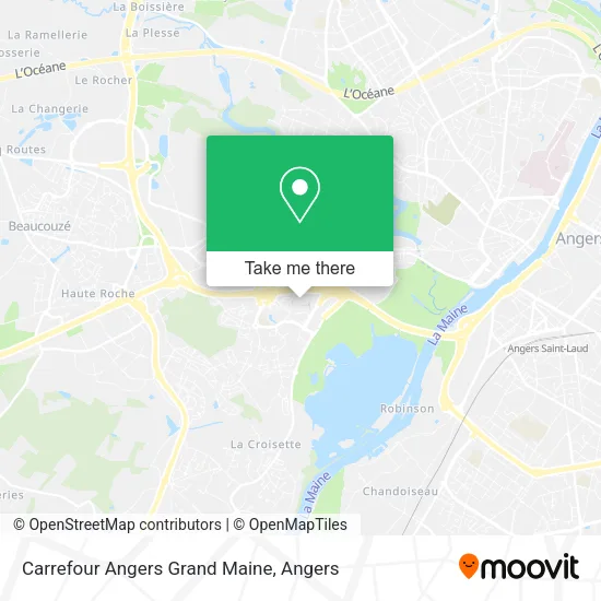 Carrefour Angers Grand Maine map