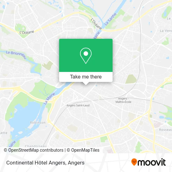 Continental Hôtel Angers map
