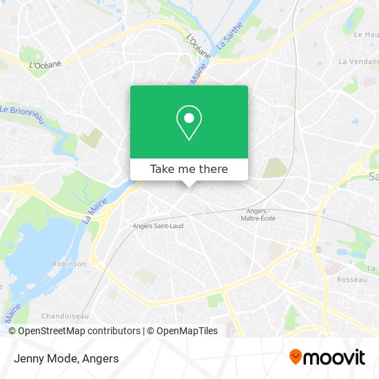 How to get to Jenny Mode in Angers by Bus or Train?