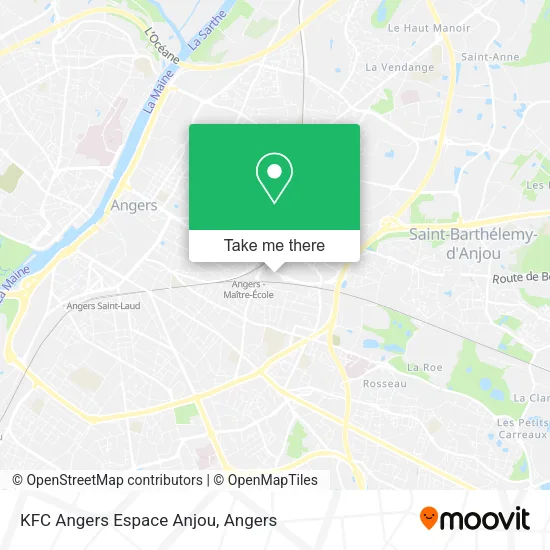 KFC Angers Espace Anjou map