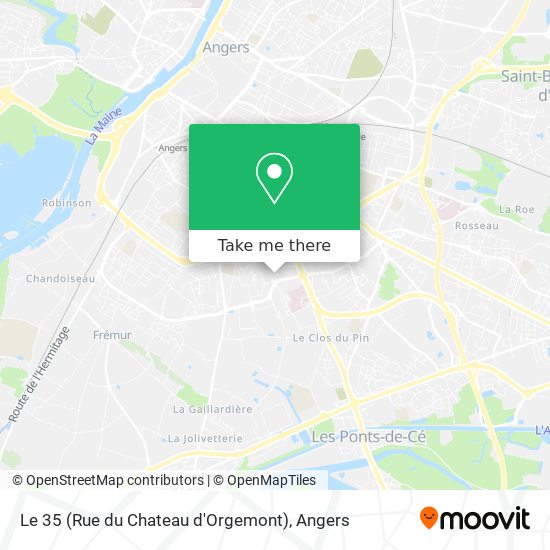 Mapa Le 35 (Rue du Chateau d'Orgemont)