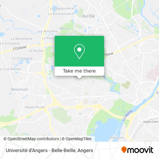 Mapa Université d'Angers - Belle-Beille