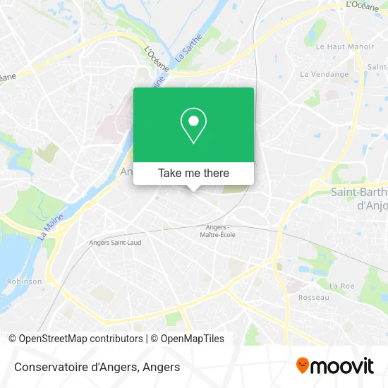 Conservatoire d'Angers map