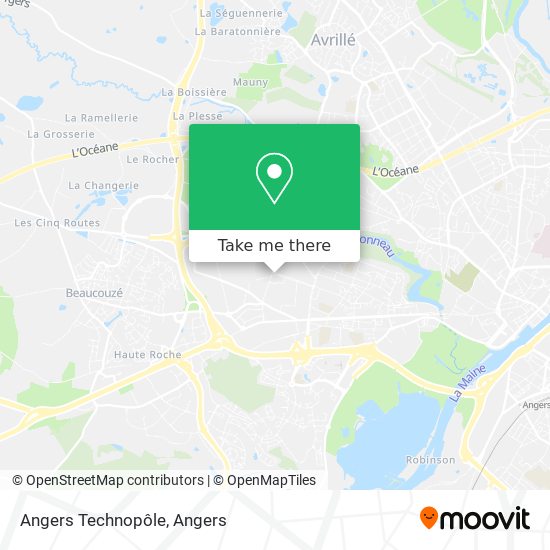 Mapa Angers Technopôle