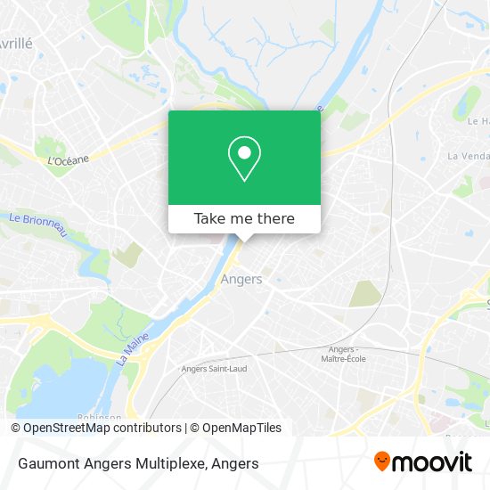 Gaumont Angers Multiplexe map