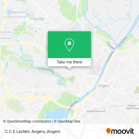 C.C E.Leclerc Angers map