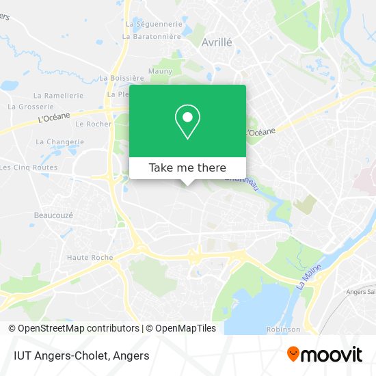 Mapa IUT Angers-Cholet