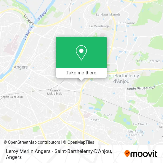 Leroy Merlin Angers - Saint-Barthélemy-D'Anjou map