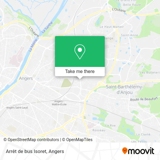 Arrêt de bus Isoret map