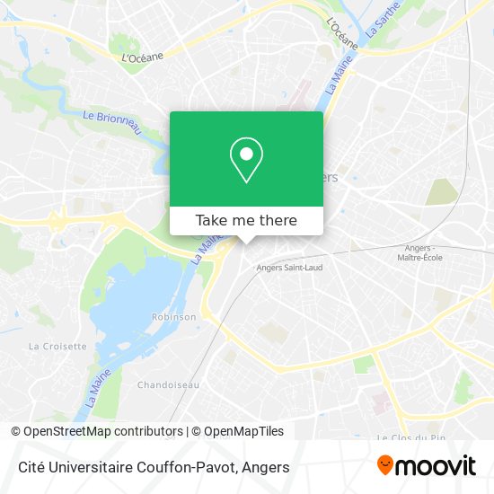 Cité Universitaire Couffon-Pavot map