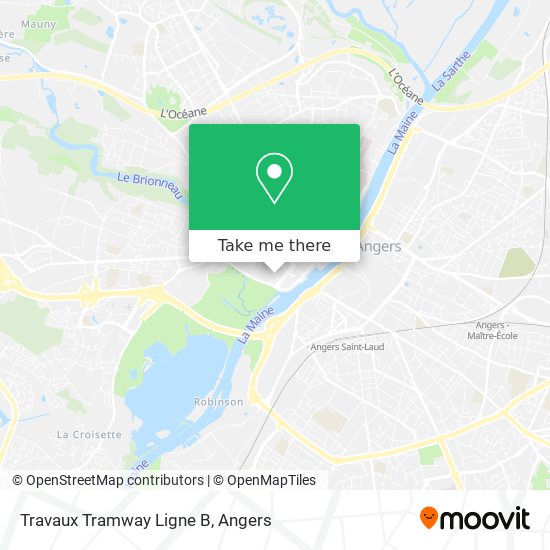 Travaux Tramway Ligne B map