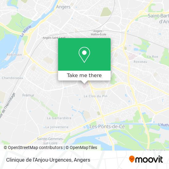 Clinique de l'Anjou-Urgences map