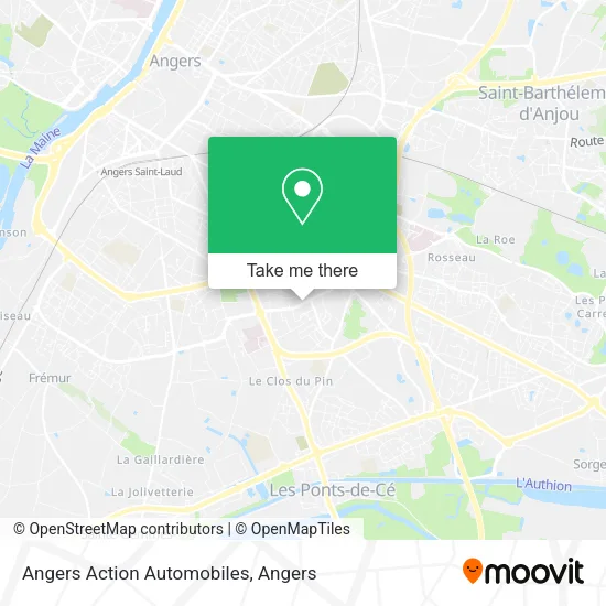 Angers Action Automobiles map