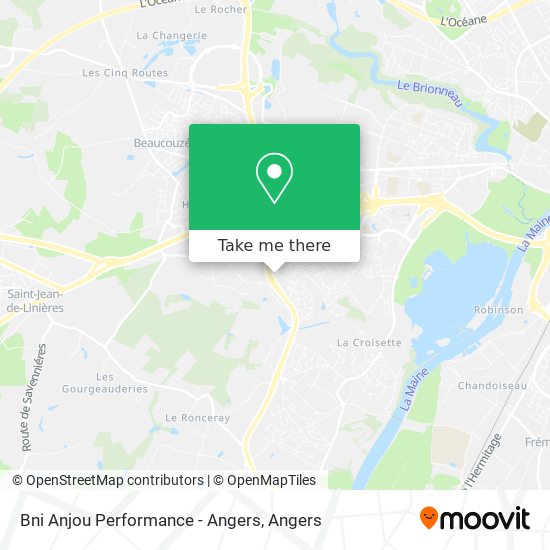 Bni Anjou Performance - Angers map