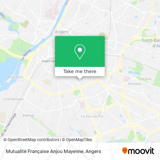 Mutualité Française Anjou Mayenne map
