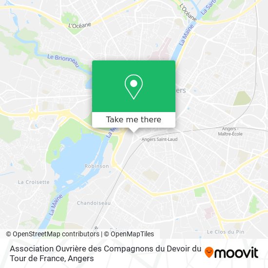 Association Ouvrière des Compagnons du Devoir du Tour de France map
