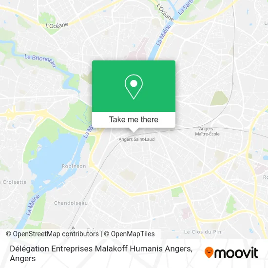 Délégation Entreprises Malakoff Humanis Angers map