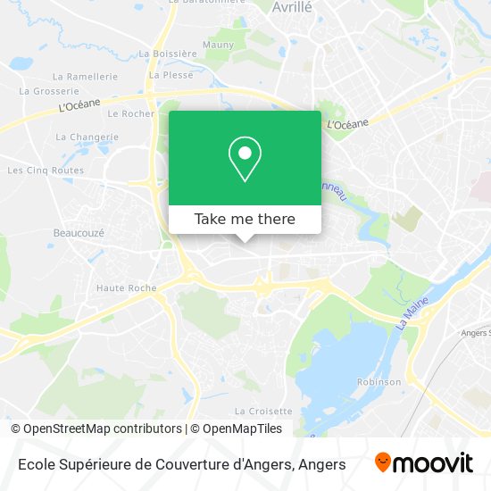 Ecole Supérieure de Couverture d'Angers map
