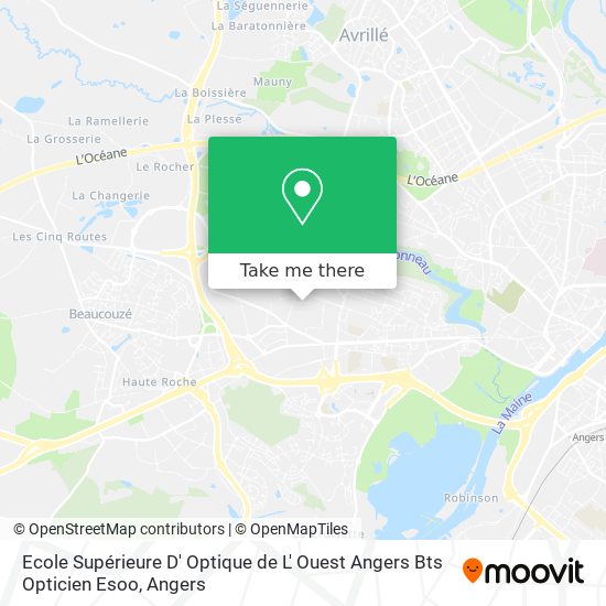 Ecole Supérieure D' Optique de L' Ouest Angers Bts Opticien Esoo map