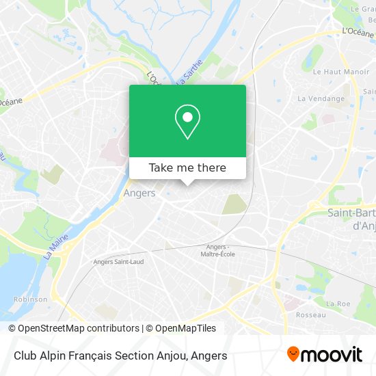 Club Alpin Français Section Anjou map