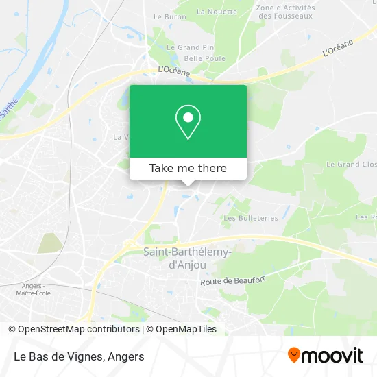 Le Bas de Vignes map