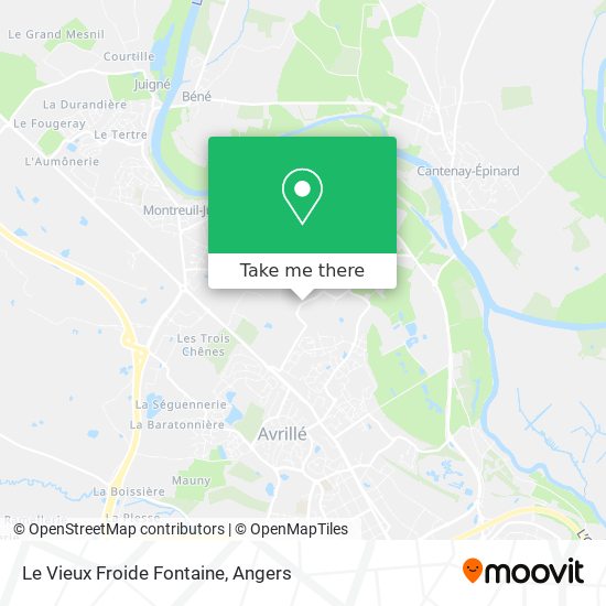 Mapa Le Vieux Froide Fontaine