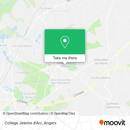 College Jeanne d'Arc map