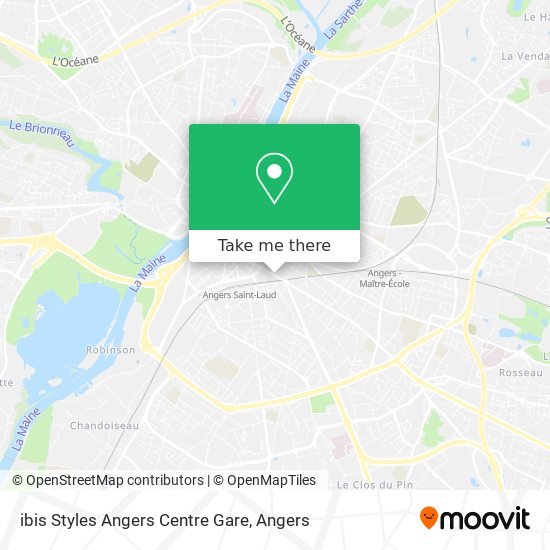 Mapa ibis Styles Angers Centre Gare