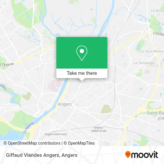 Giffaud Viandes Angers map