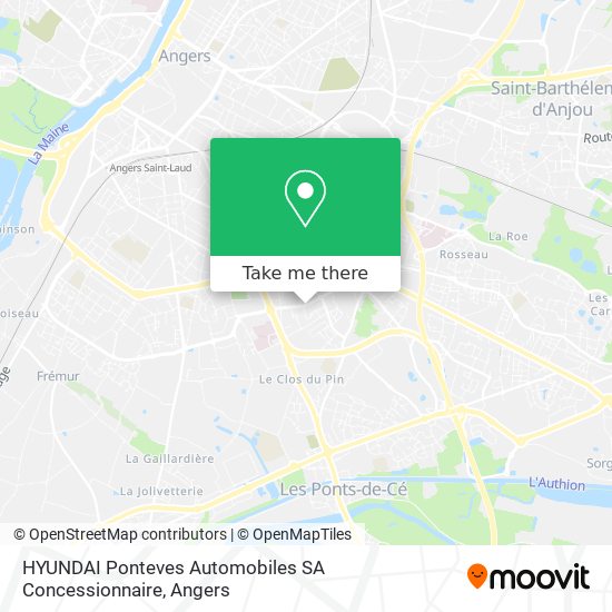 HYUNDAI Ponteves Automobiles SA Concessionnaire map