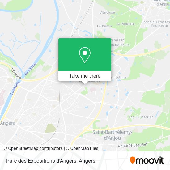 Parc des Expositions d'Angers map