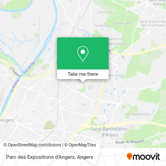 Parc des Expositions d'Angers map