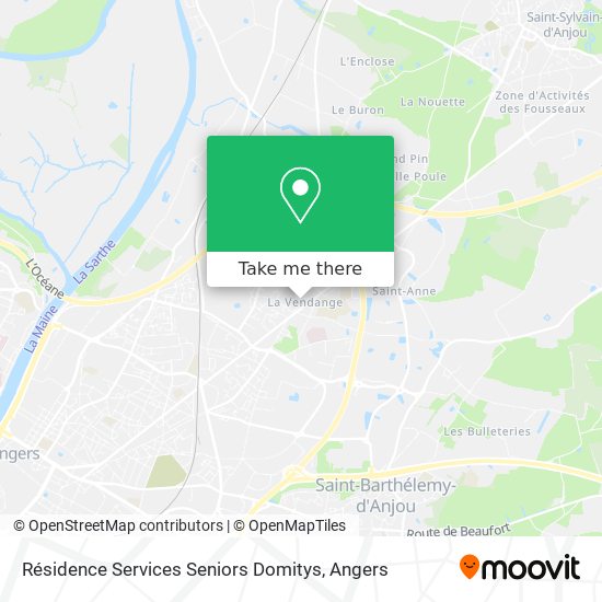 Résidence Services Seniors Domitys map