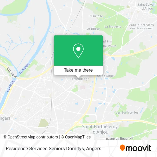 Résidence Services Seniors Domitys map