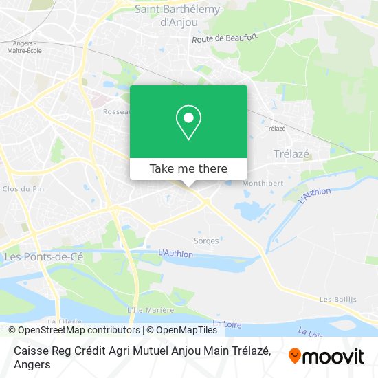 Caisse Reg Crédit Agri Mutuel Anjou Main Trélazé map