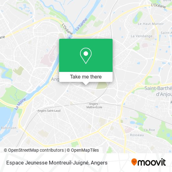 Espace Jeunesse Montreuil-Juigné map