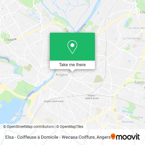 Elsa - Coiffeuse à Domicile - Wecasa Coiffure map