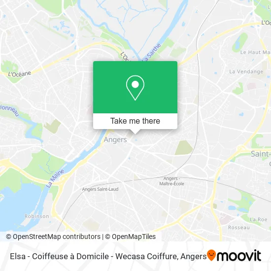 Elsa - Coiffeuse à Domicile - Wecasa Coiffure map