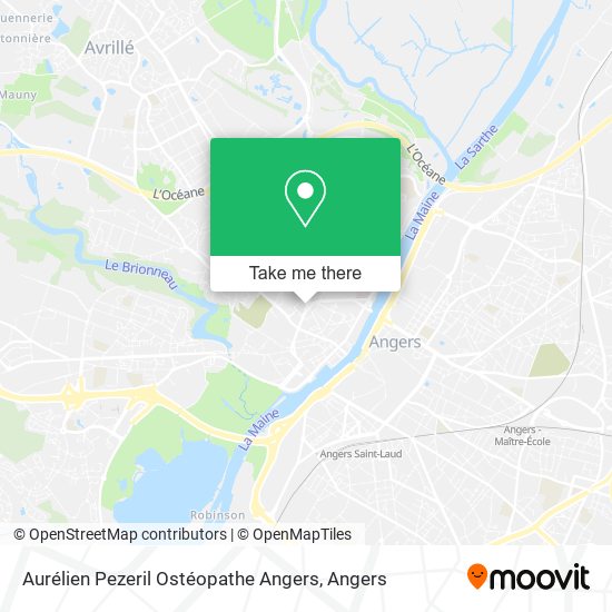 Aurélien Pezeril Ostéopathe Angers map