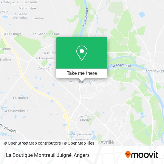 Mapa La Boutique Montreuil Juigné